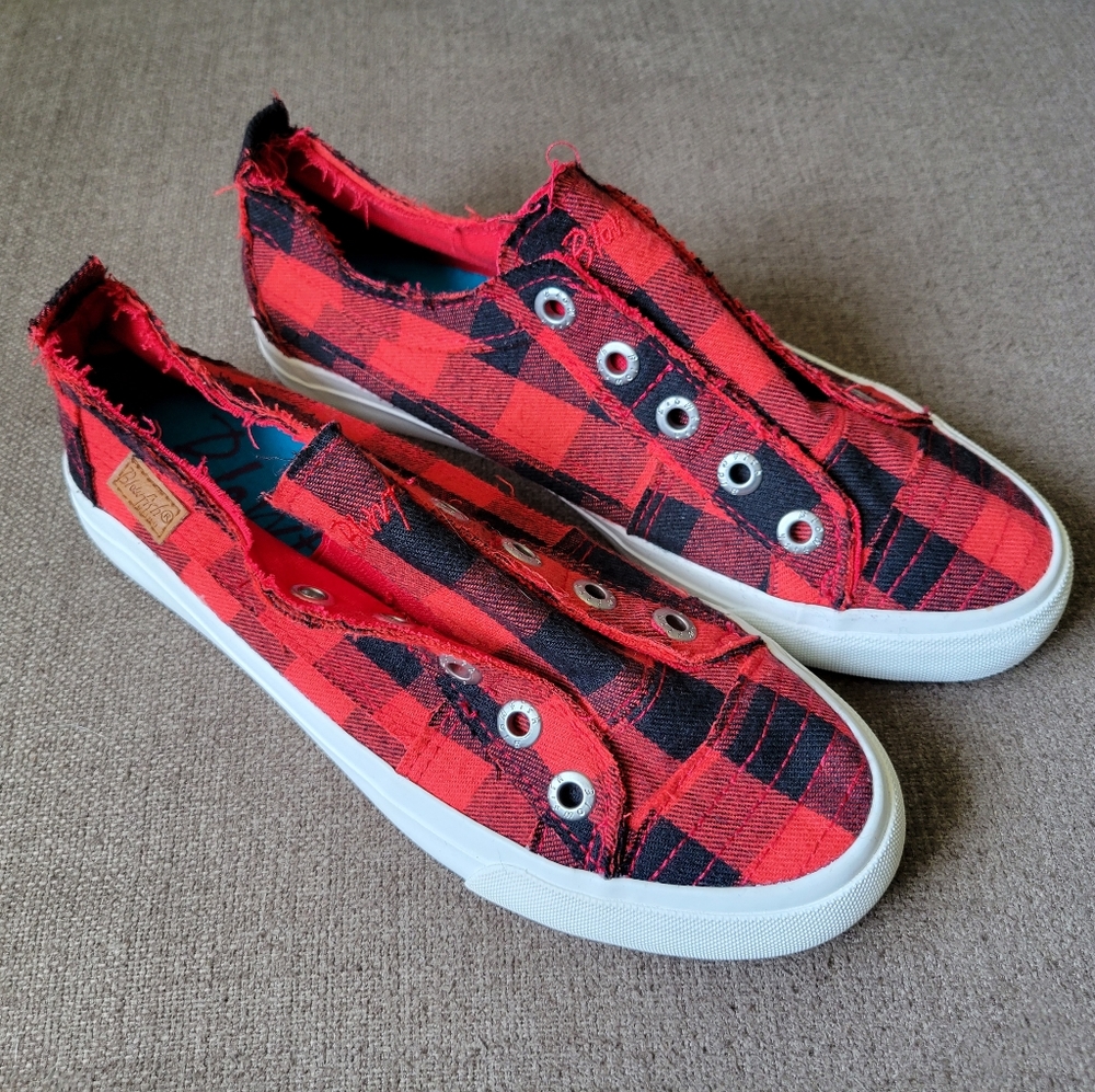 Blowfish Plaid Shoes Size 7.5